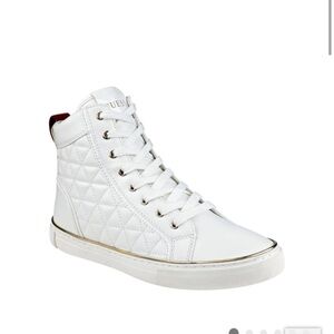 New GUESS Melo Quilted High-Top Sneakers